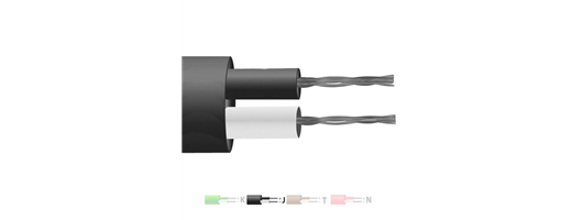 Type J PFA Insulated Flat Pair Thermocouple Cable Wire (IEC)