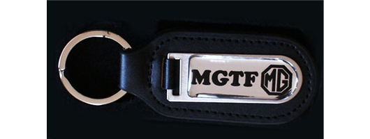 Genuine Leather Fob with Customed Domed Badge