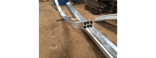 50mm Aluminium Box Section Rolled