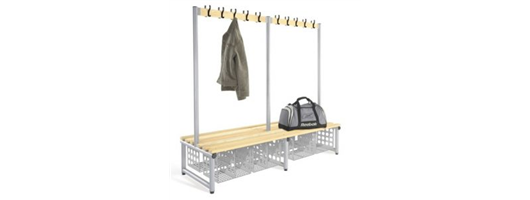 Benching with Storage Baskets