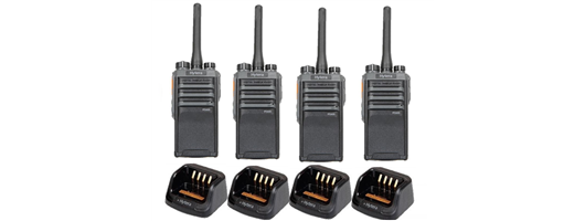 Hytera PD405 Digital Two Way Radio Quad Pack