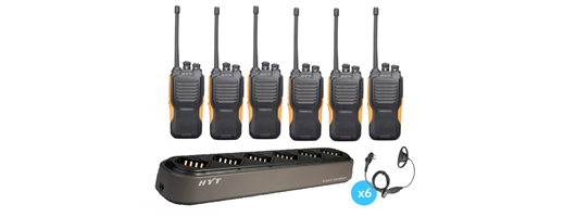 Hytera POWER446 Six Pack Walkie Talkie Two Way Radio