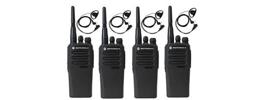 Motorola DP1400 Digital Portable Two Way Radio Quad Pack