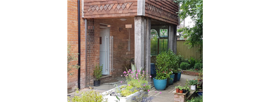 Porch Single Glazed Frameless E-Type handle Side Fixed Back fixed Romney Marsh Bespoke