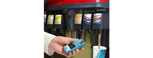 Bellingham & Stanley; OPTi Dispense refractometer testing dilution of post mix soda