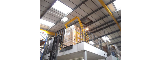 Up & Over Mezzanine Safety Gates for High Pallets