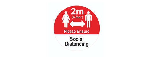 Social Distancing Floor Stickers