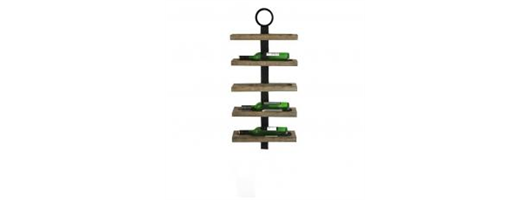 Five Bottle Wall Mounted Wine Rack