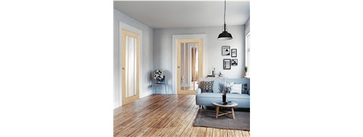 Oak Langdale Frosted Glass Internal Door