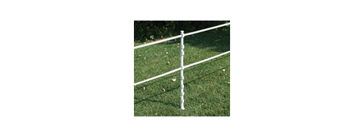 White Plastic Fence Posts