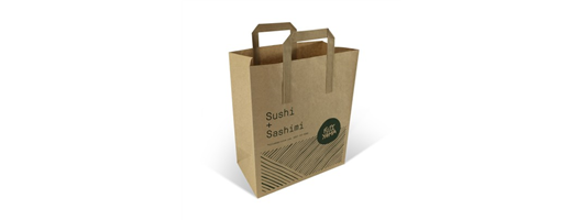 Printed Flat Handle Paper Bags