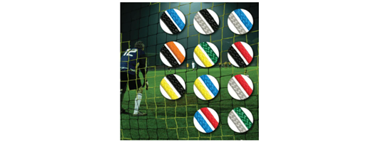 Diamond Senior Striped Football Goal Nets 24ft x 8ft | 3mm 