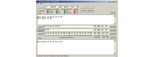 HexaDecimal Terminal Application