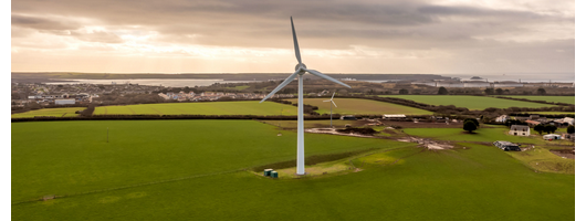 The wind turbine at Scoveston