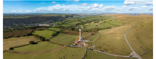 The EWT wind turbine at Pen y Rheol