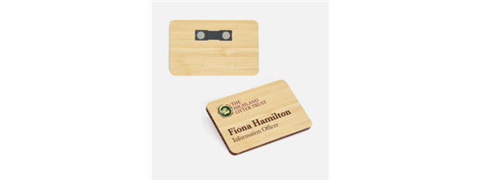 Wood Name Badge 