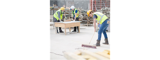 Construction site cleaning