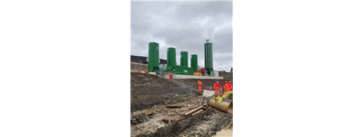 54m³ Vertical Tank Used to Store Bentonite at an HS2 Site in Bristol