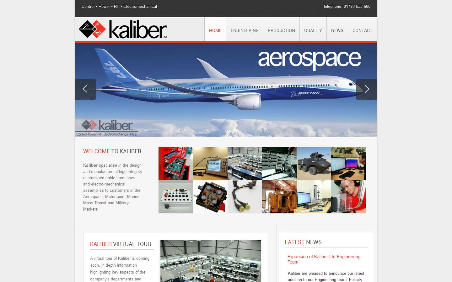 Kaliber Ltd Website