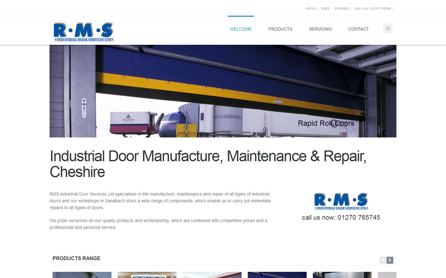 RMS Industrial Door Services Website