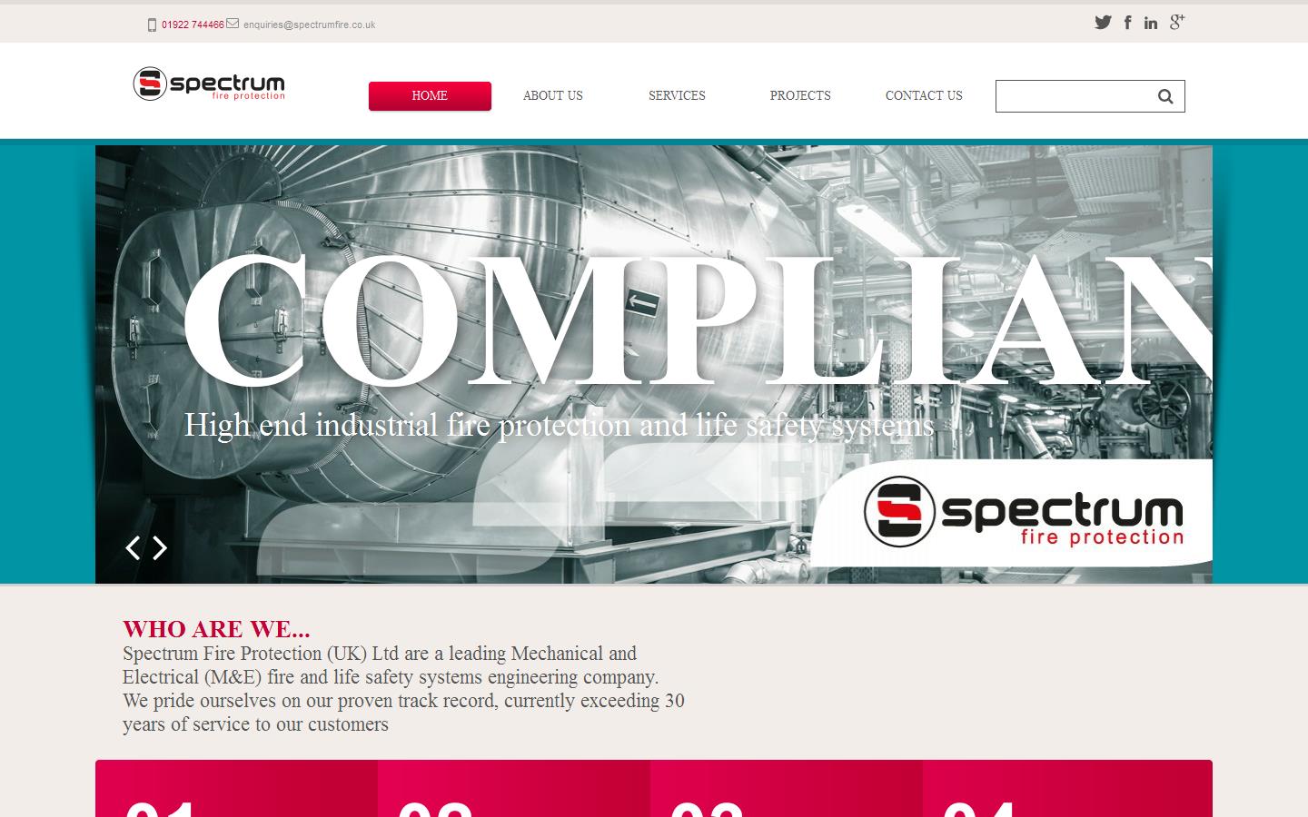 Spectrum Fire Protection Website