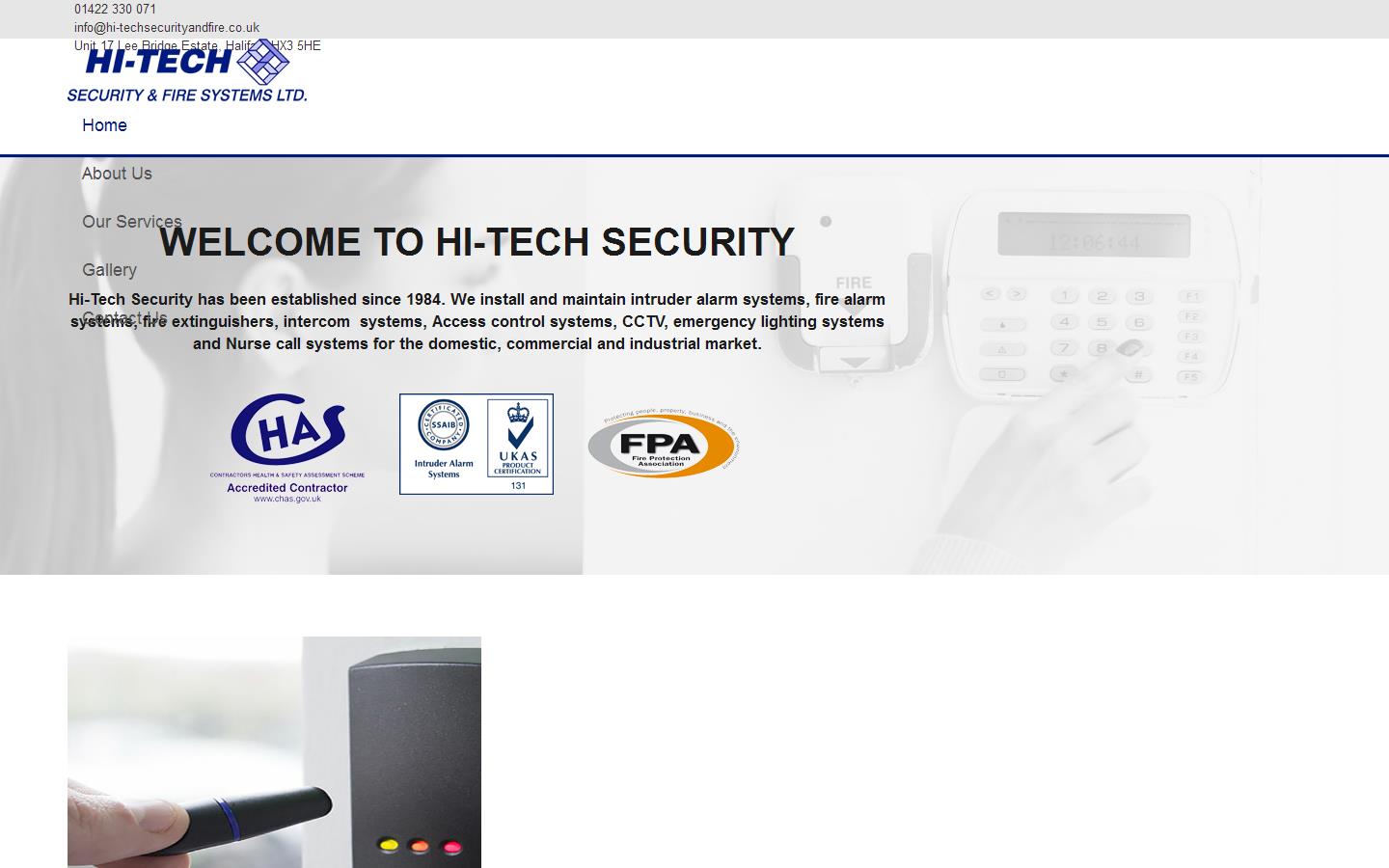 Hi-tech Security Website