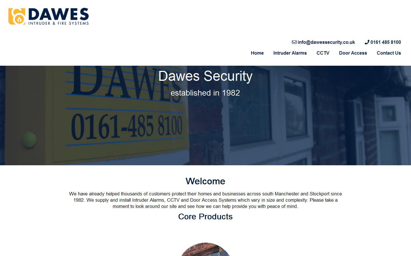 Dawes Security Systems Website