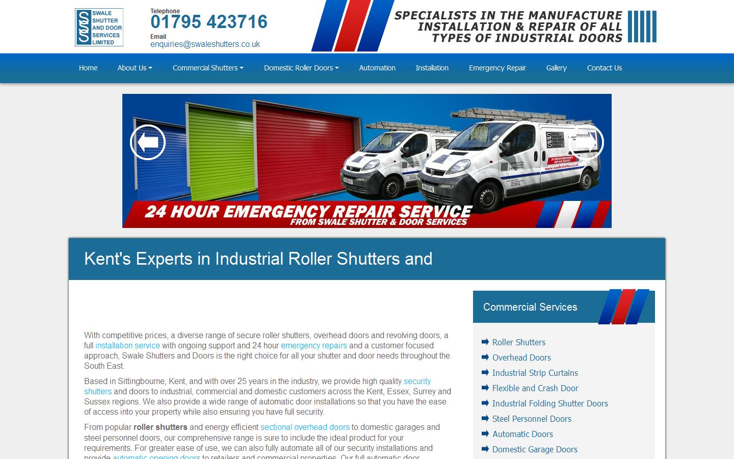 Swale Shutter & Door Services Ltd Website