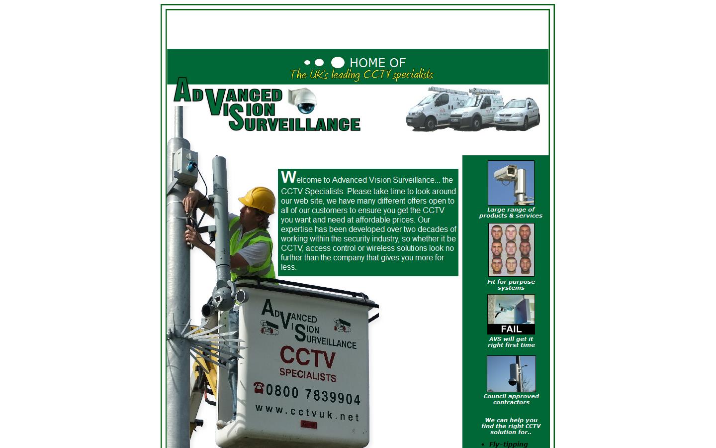 Advanced Vision Surveillance Ltd Website