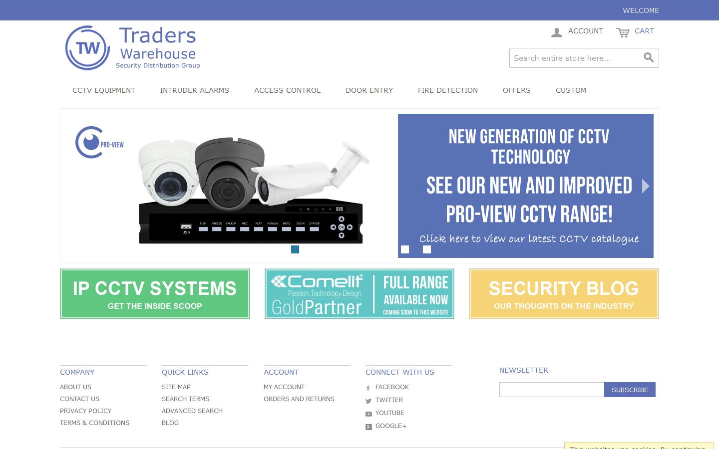 Traders Warehouse Security Distribution Website