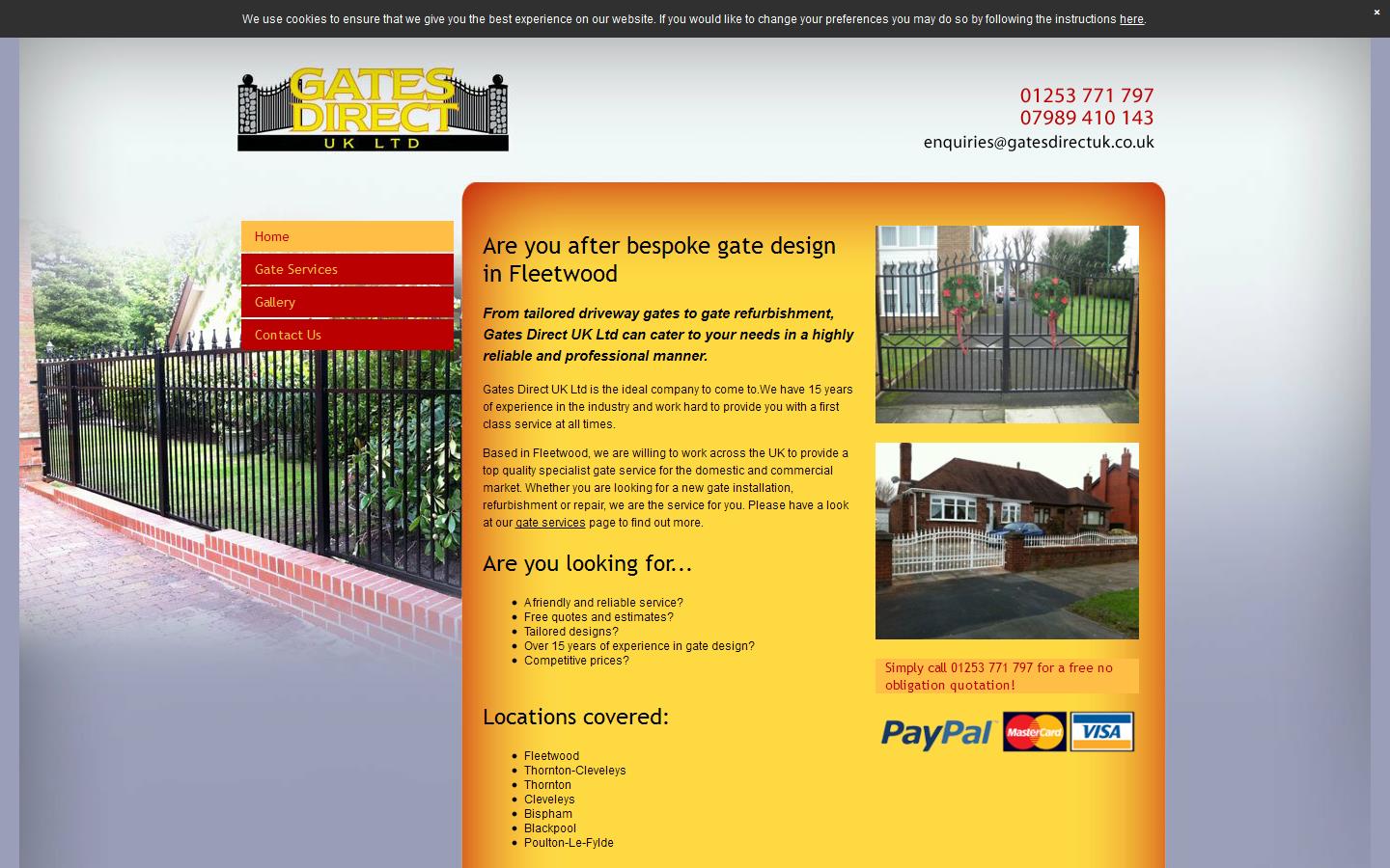 Gates Direct UK Ltd Website