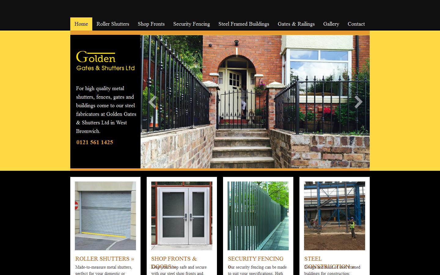 Golden Gates & Shutters Ltd Website