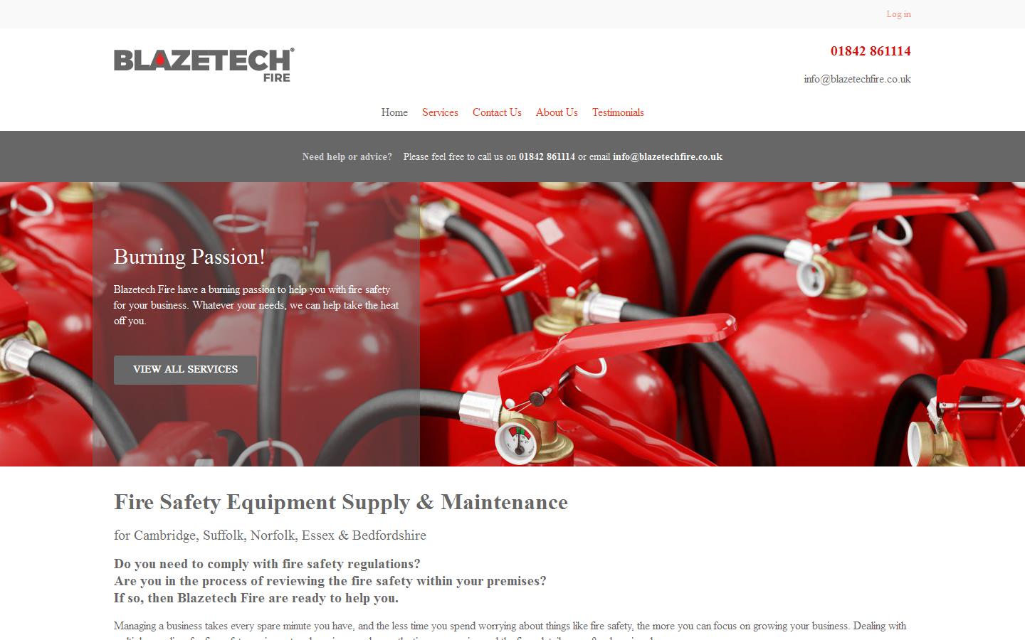 Blazetech Fire Protection Website