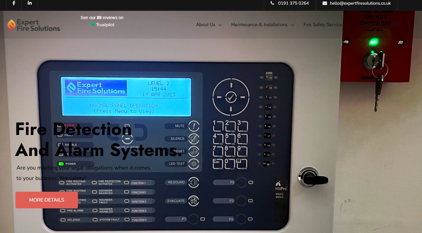 Expert Fire Solutions Website