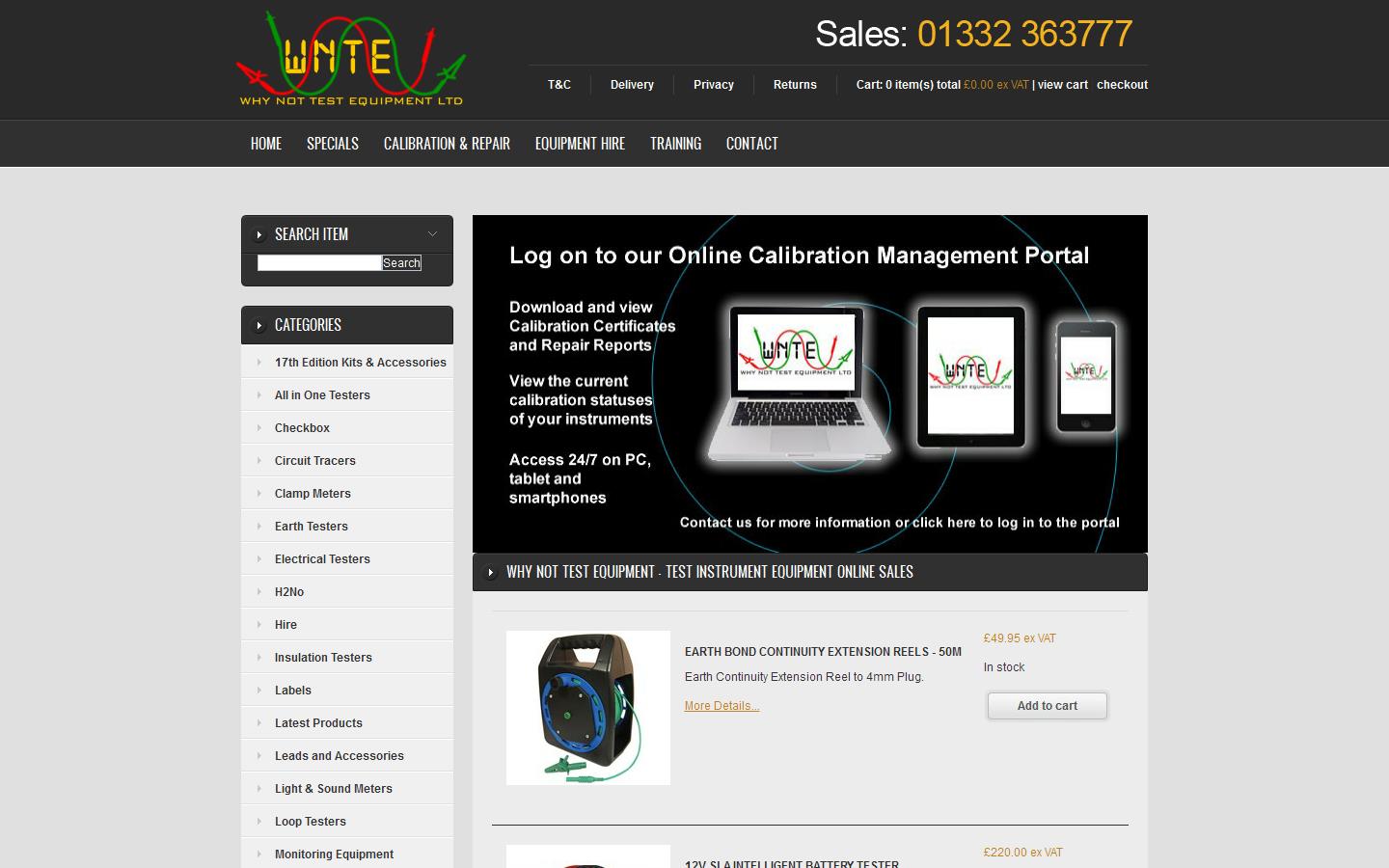 Why Not Test Equipment Ltd Website