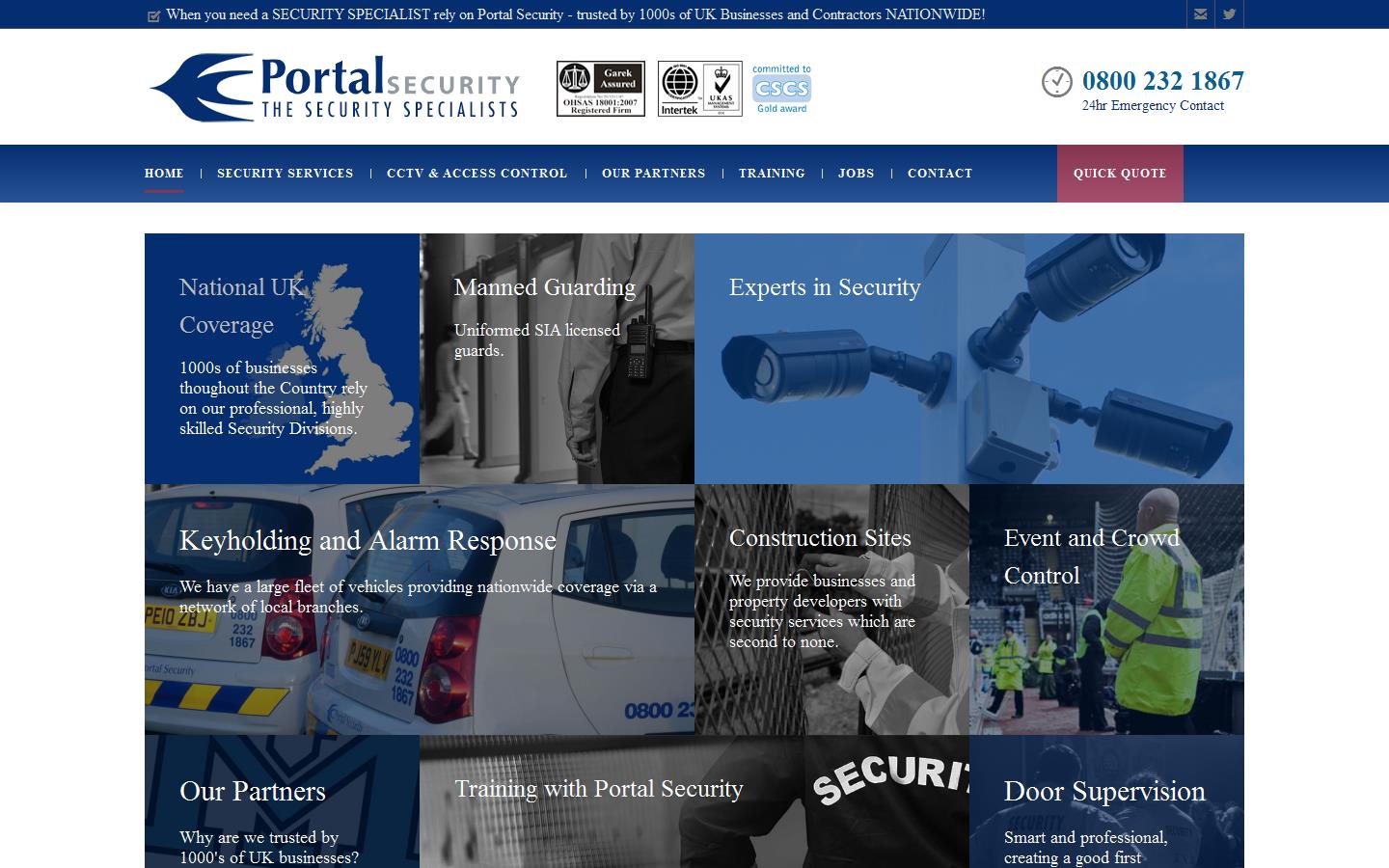 Portal Security Services Ltd Website