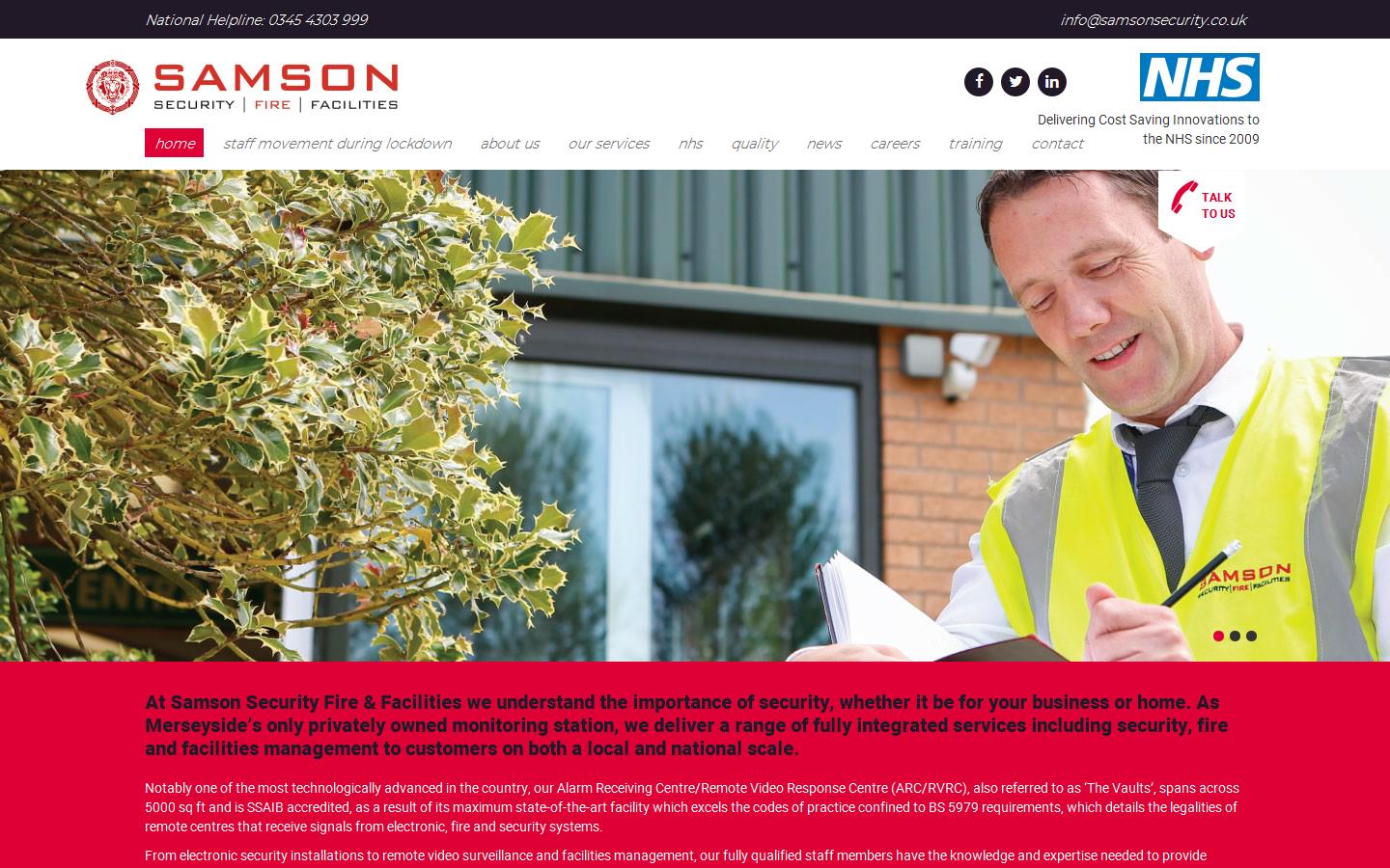 Samson Security Fire & Facilities Website