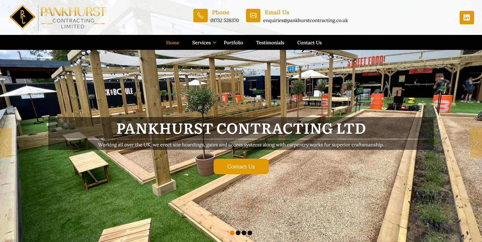 Pankhurst Contracting Website