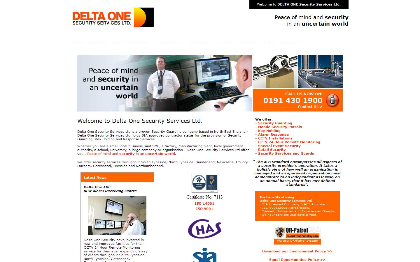 Delta One Security Services Ltd Website