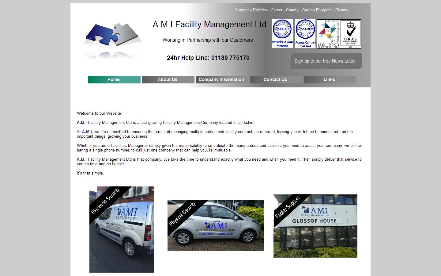 A M I Facility Management Ltd Website