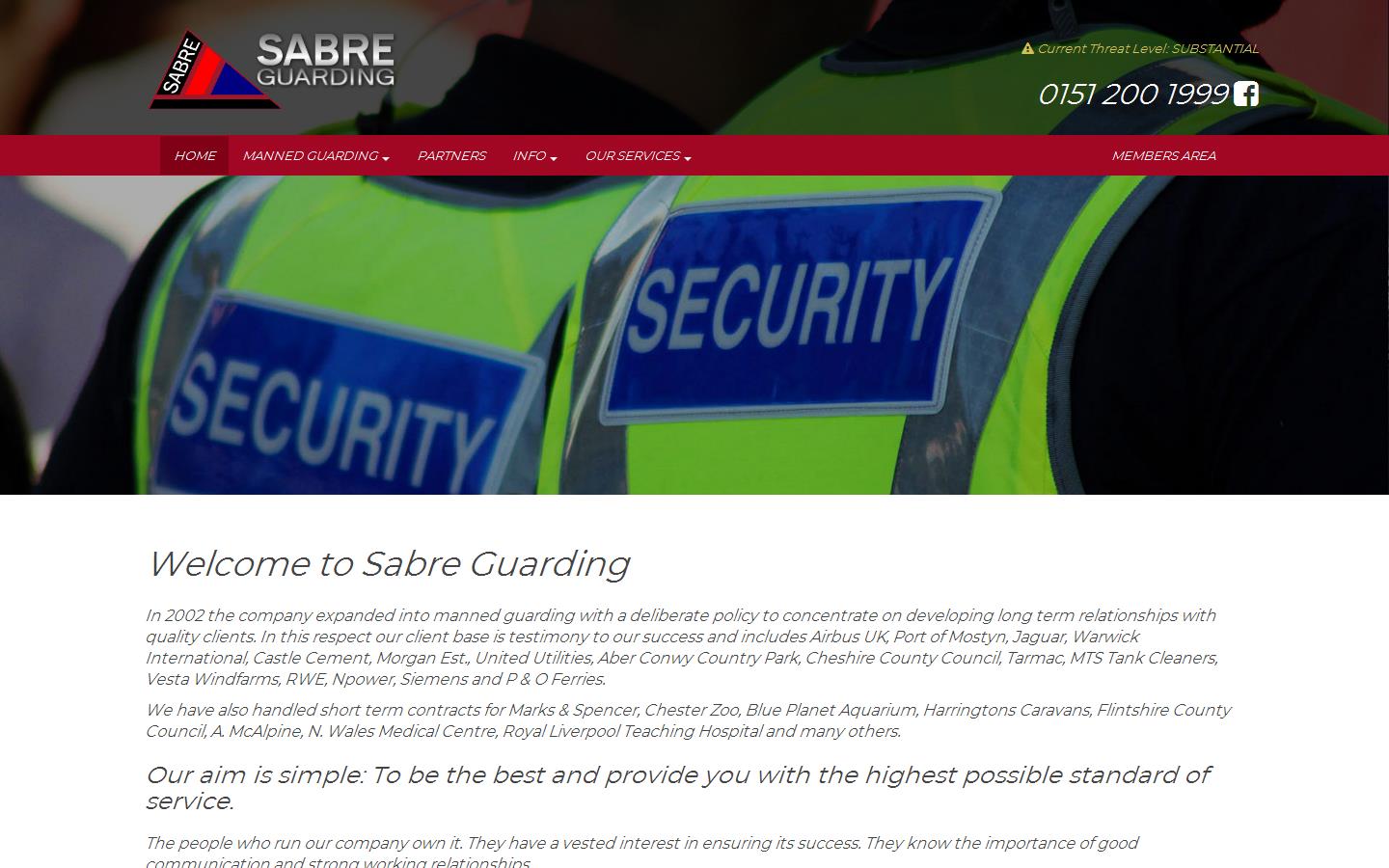 Sabre Guarding Website