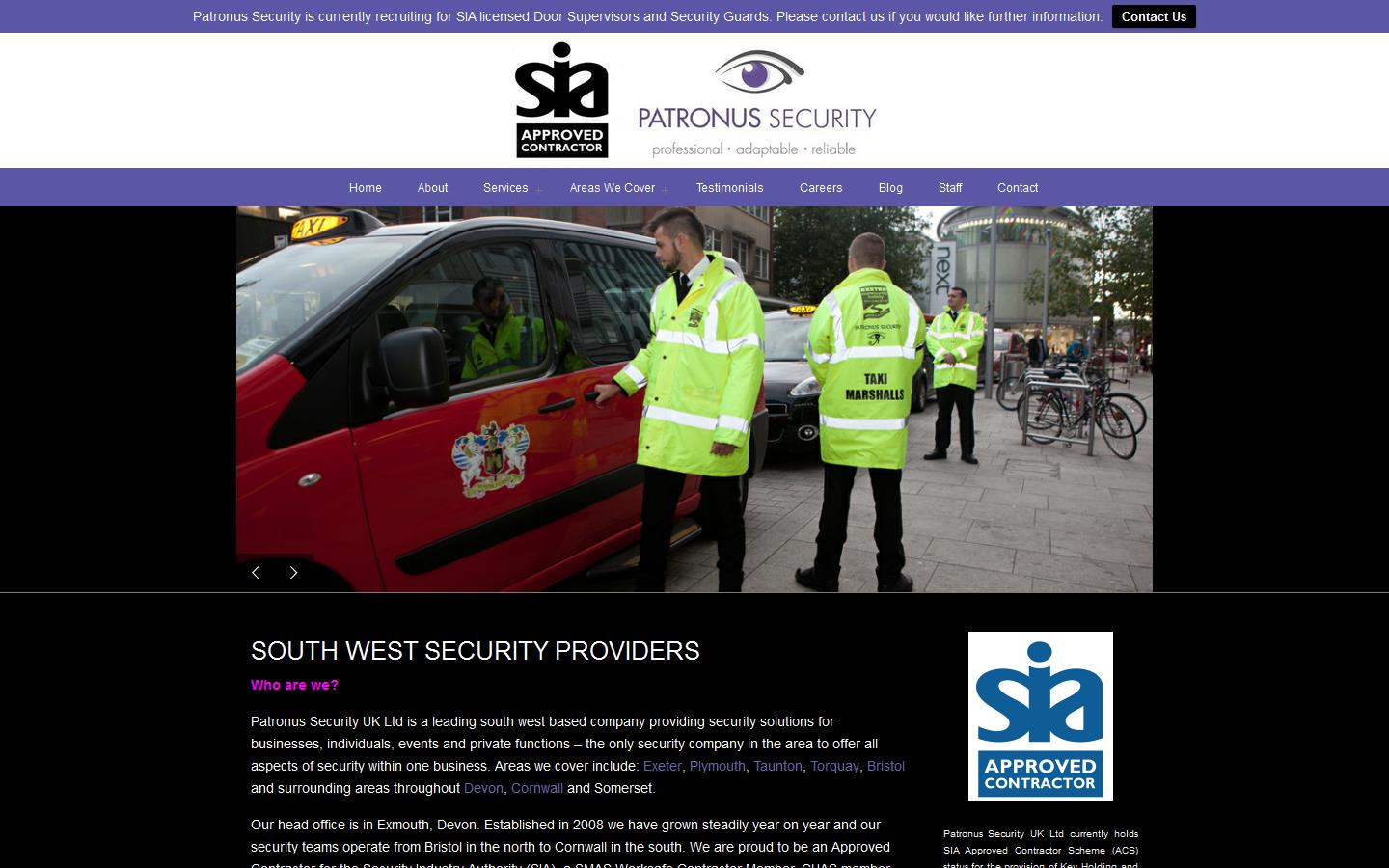 Patronus Security UK Ltd Website