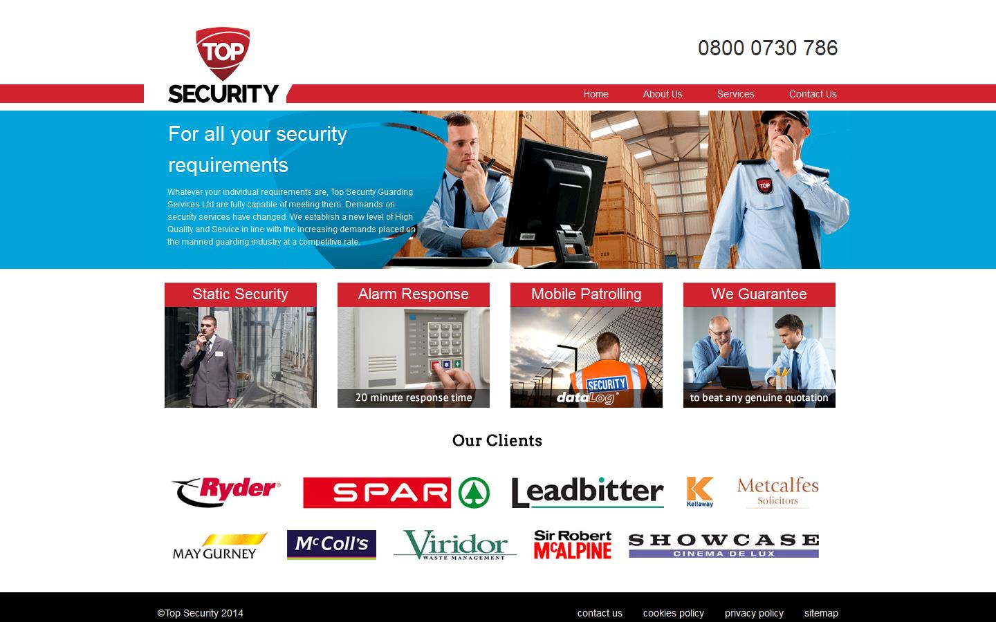 Top Security South West Ltd Website