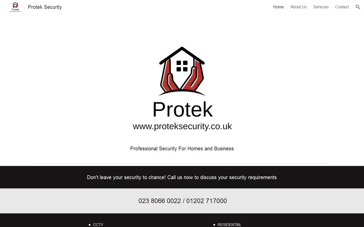 Protek Security Ltd Website