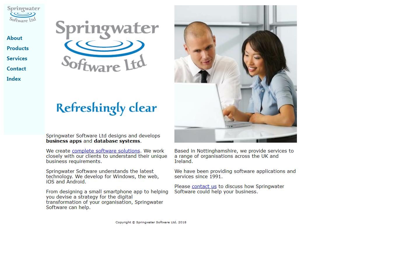 Springwater Software Ltd Website