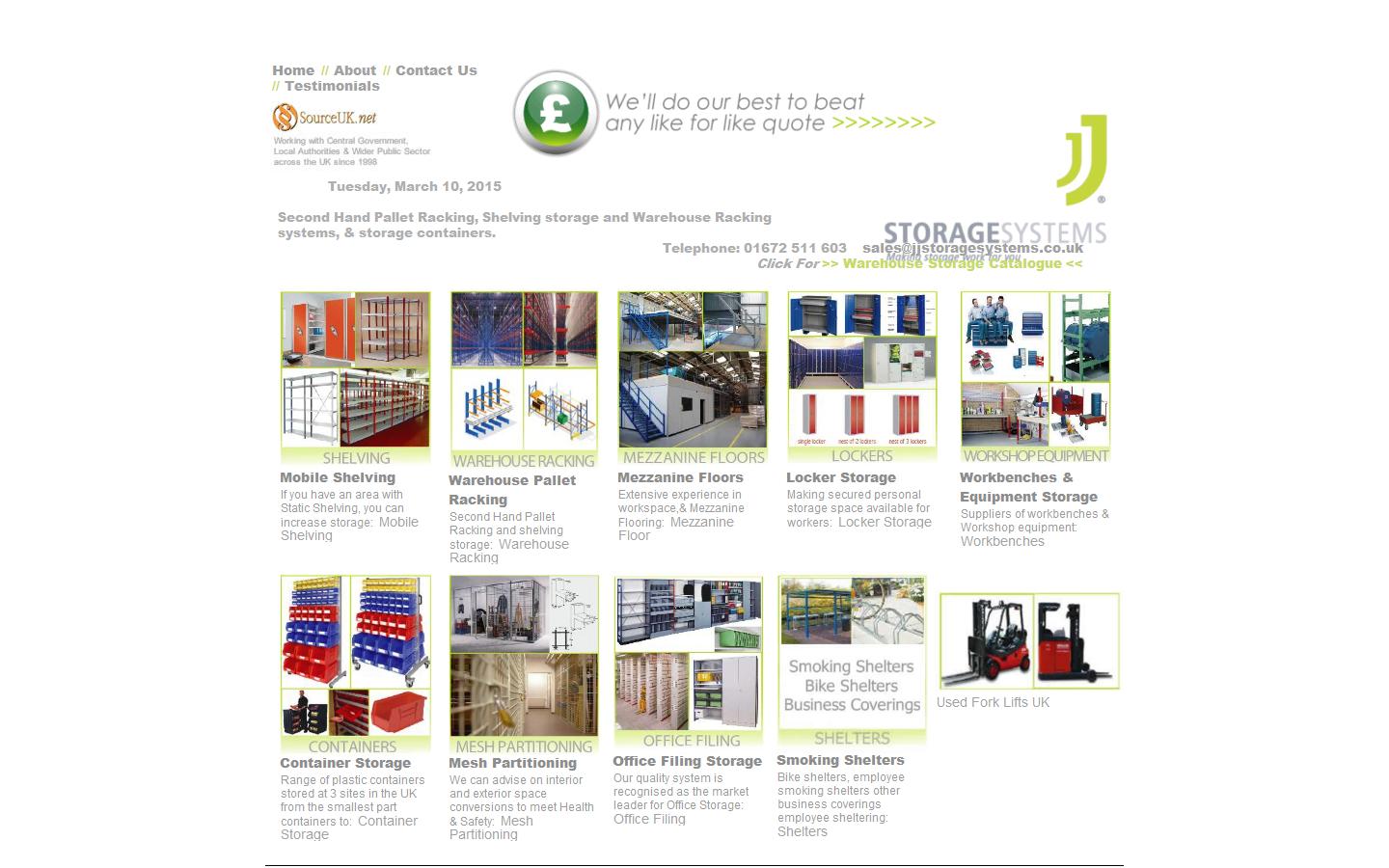 JJ Storage Systems Ltd Website