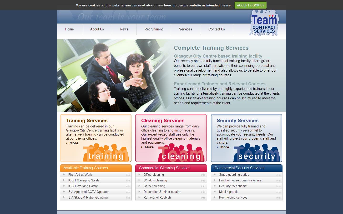 Team Contract Services Ltd Website