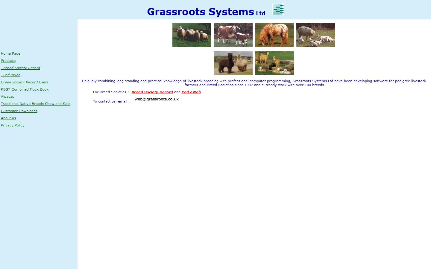 Grassroots Systems Ltd Website