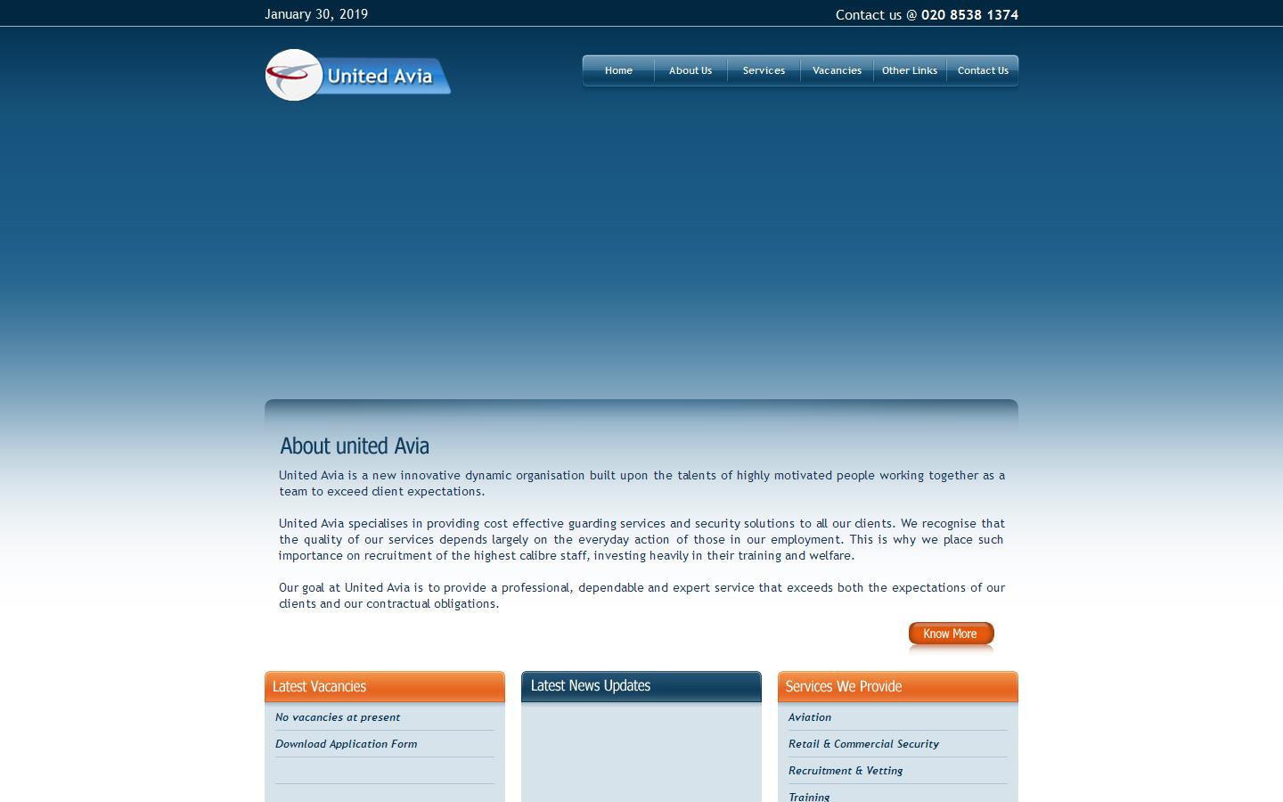 United Avia Website