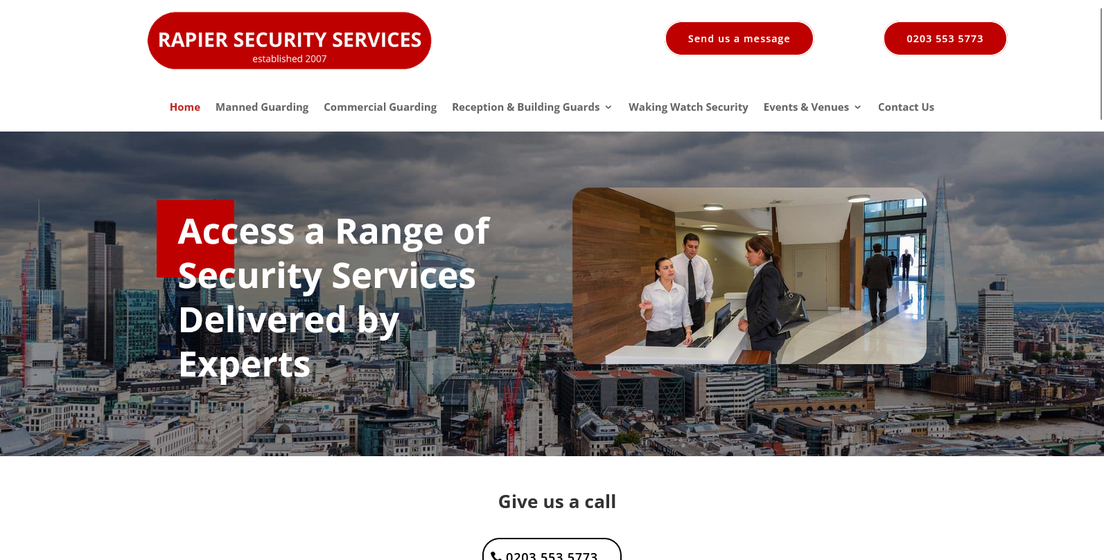 Rapier Security Services Ltd Website